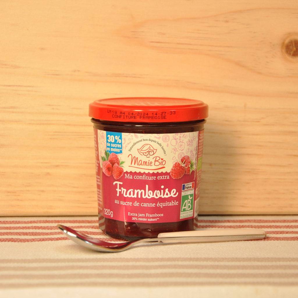 Confiture de Framboise extra BIO - 320g Mamie Bio vrac-zero-dechet-ecolo-saint-andre-cubza