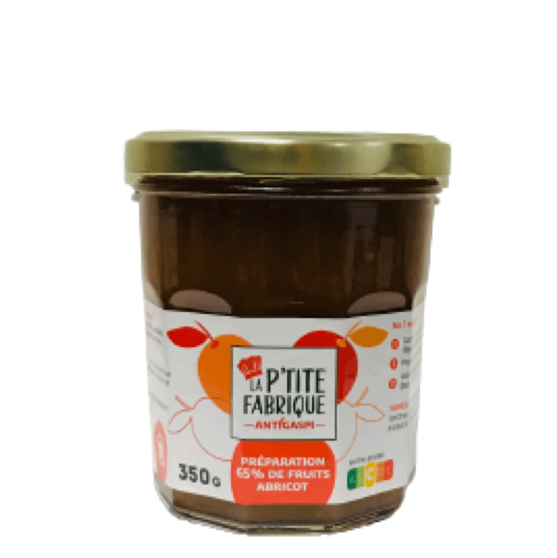 Confiture / Préparation 65% d'abricot (350g) La P'tite Fabrique - Anti Gapsi vrac-zero-dechet-ecolo-saint-andre-cubza