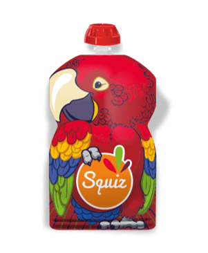 Gourde réutilisable Squiz - Modèle PERROQUET (130 ml) Squiz vrac-zero-dechet-ecolo-saint-andre-cubza