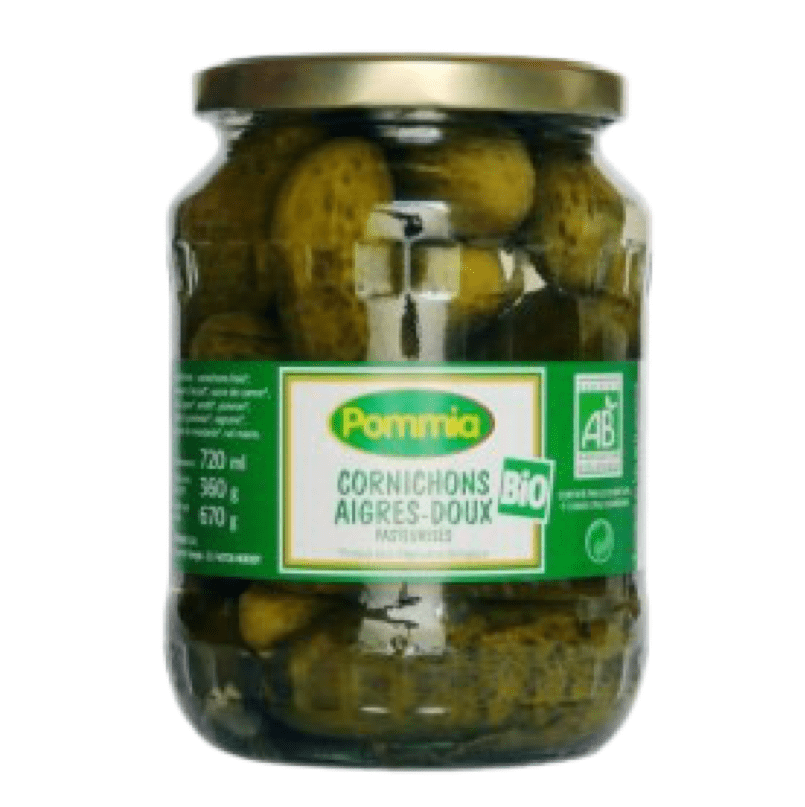 Gros cornichons aigres-doux (720ml) - BAISSE DE PRIX ! - BIO Pronadis vrac-zero-dechet-ecolo-saint-andre-cubza