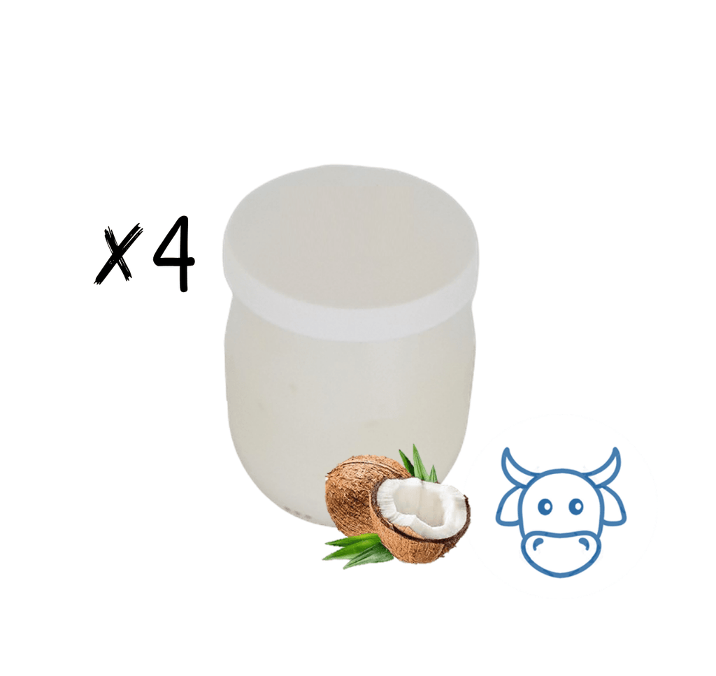 Lot 4 Yaourts aromatisés Noix de coco (125g x 4) L'atelier du lait vrac-zero-dechet-ecolo-saint-andre-cubza