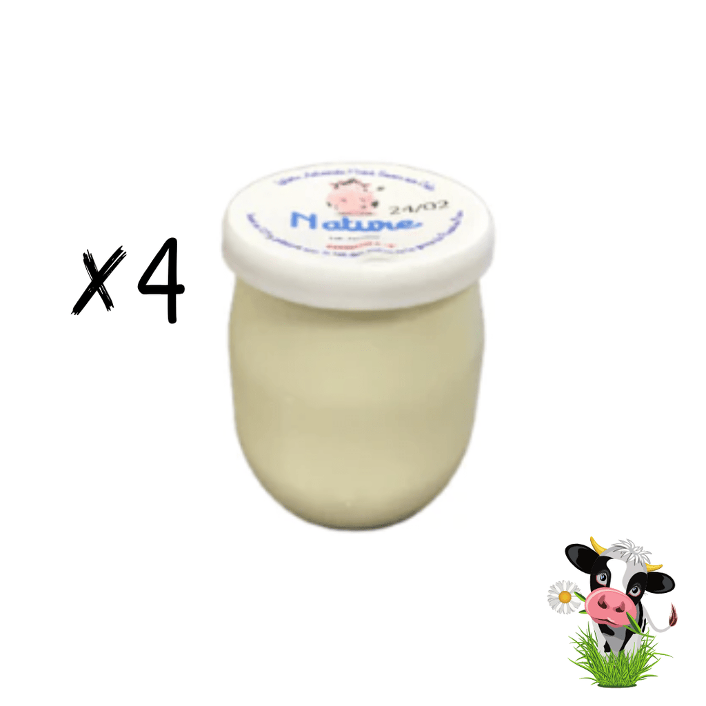 Lot 4 Yaourts natures (125g) L'atelier du lait vrac-zero-dechet-ecolo-saint-andre-cubza