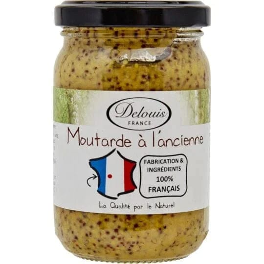 Moutarde à l'ancienne 100% française - 180g Delouis vrac-zero-dechet-ecolo-saint-andre-cubza