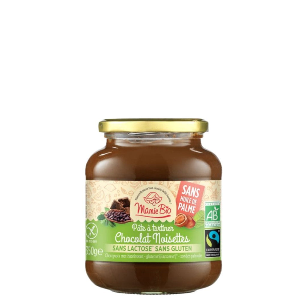 Pâte à tartiner chocolat noisettes sans gluten et sans lactose (350g) - BIO Mamie bio vrac-zero-dechet-ecolo-saint-andre-cubza