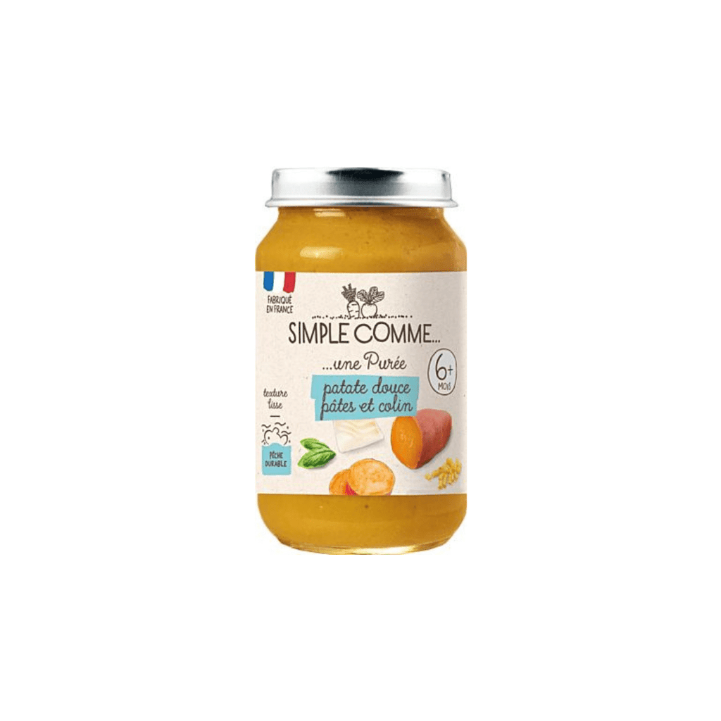 Pot bébé 6 mois patate douce pâtes colin BIO - 190g Simple comme vrac-zero-dechet-ecolo-toulouse