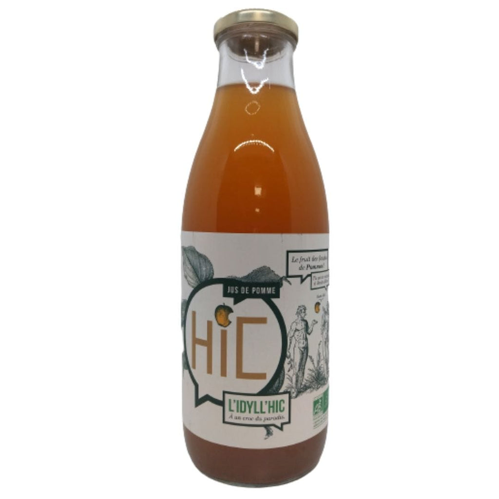 Pur jus de pommes BIO en bouteille consignée - 1L Cidrerie HIC vrac-zero-dechet-ecolo-saint-andre-cubza