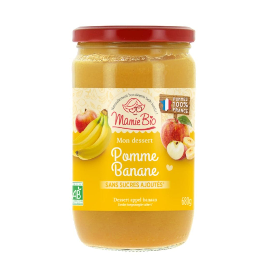 Purée Pomme Banane sans sucres ajoutés (680g) - BIO Mamie bio vrac-zero-dechet-ecolo-saint-andre-cubza