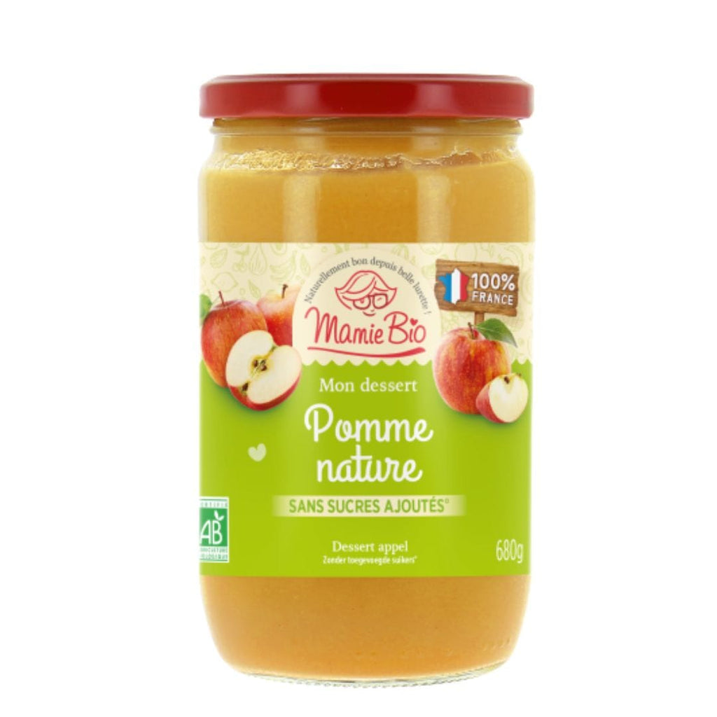 Purée Pomme nature sans sucres ajoutés (680g) - BIO Mamie bio vrac-zero-dechet-ecolo-saint-andre-cubza