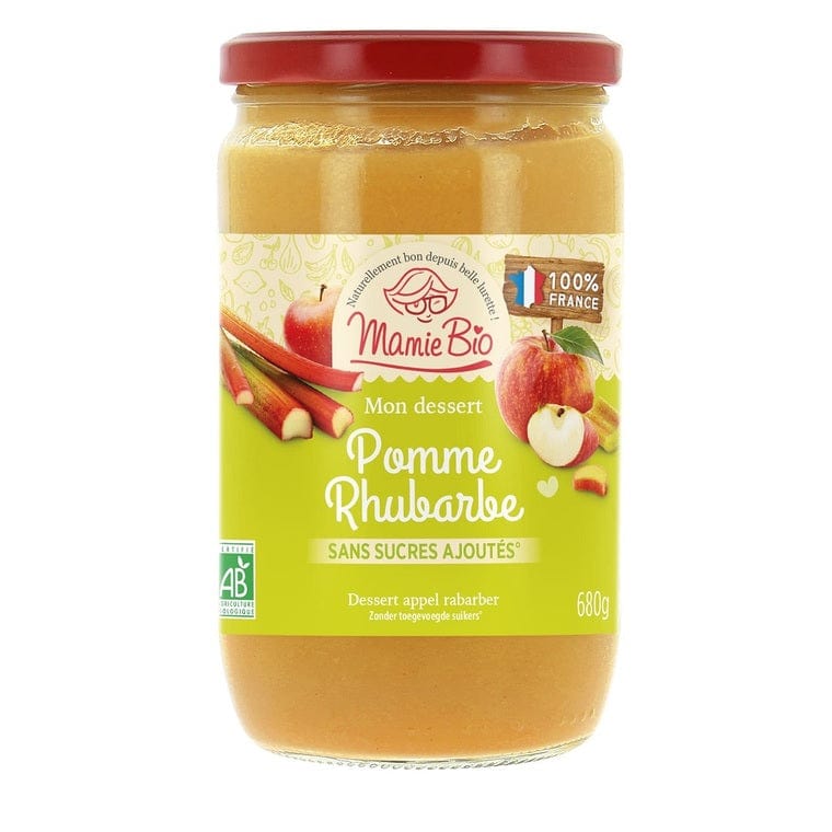 Purée pomme rhubarbe BIO - 680g Mamie Bio vrac-zero-dechet-ecolo-saint-andre-cubza