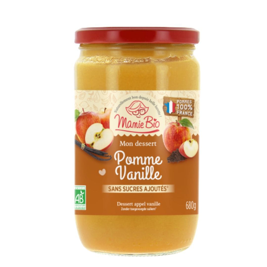 Purée Pomme Vanille sans sucres ajoutés (680g) - BIO Mamie bio vrac-zero-dechet-ecolo-saint-andre-cubza