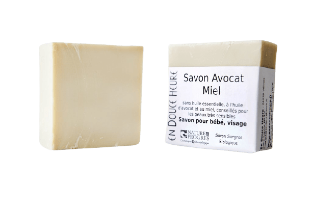 Savon surgras Avocat Miel - BÉBÉ, CORPS & VISAGE (100g) En Douce Heure vrac-zero-dechet-ecolo-saint-andre-cubza