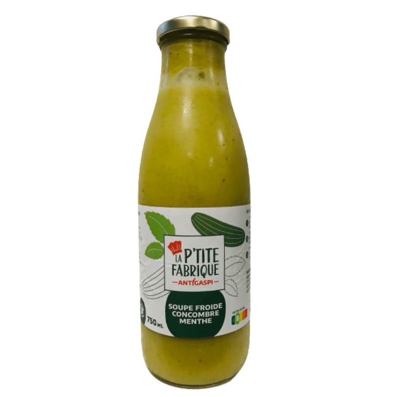 Soupe froide / Gaspacho concombre menthe (75cl) La P'tite Fabrique - Anti Gapsi vrac-zero-dechet-ecolo-saint-andre-cubza