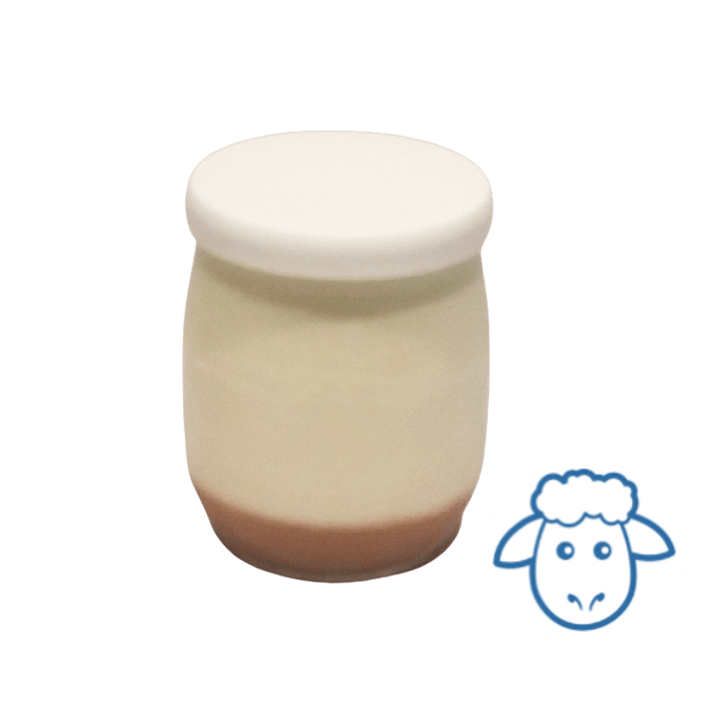 Yaourt brebis nature sur lit de pêches - 125g Aux Brebis Délices vrac-zero-dechet-ecolo-saint-andre-cubza