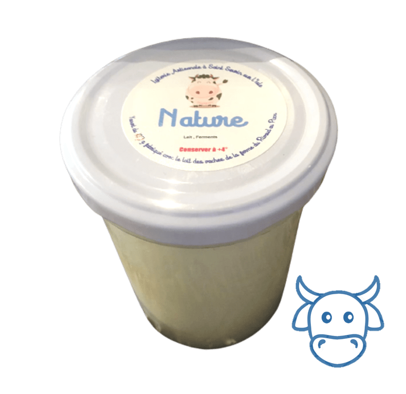 Yaourt nature - GRAND FORMAT (410g) L'atelier du lait vrac-zero-dechet-ecolo-saint-andre-cubza